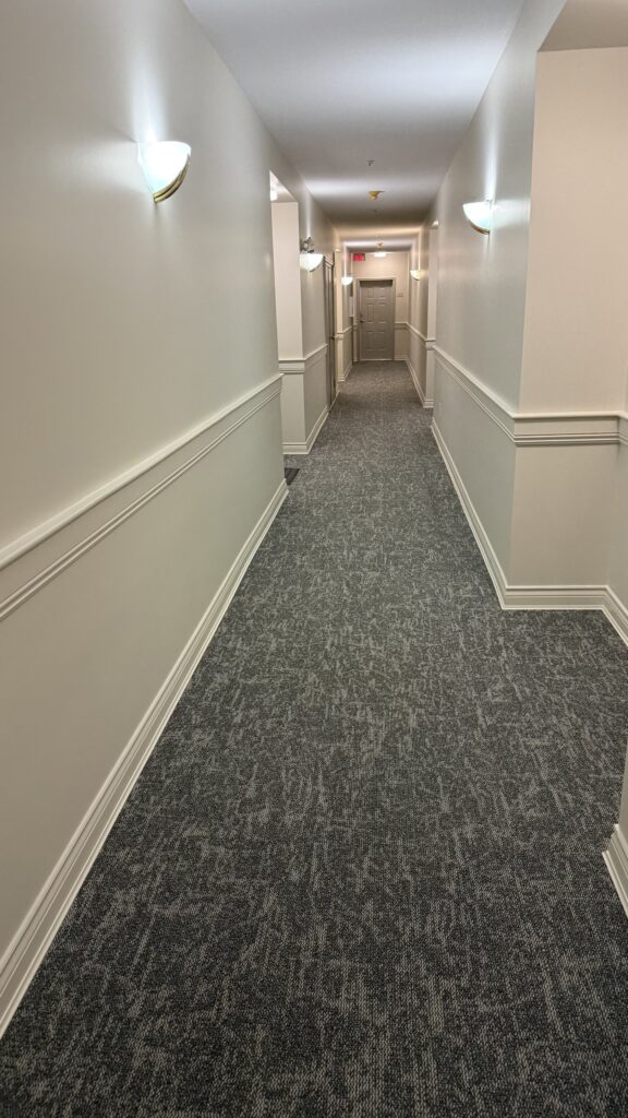 Multifamily hallway repaint at 15555 16A Avenue, Surrey