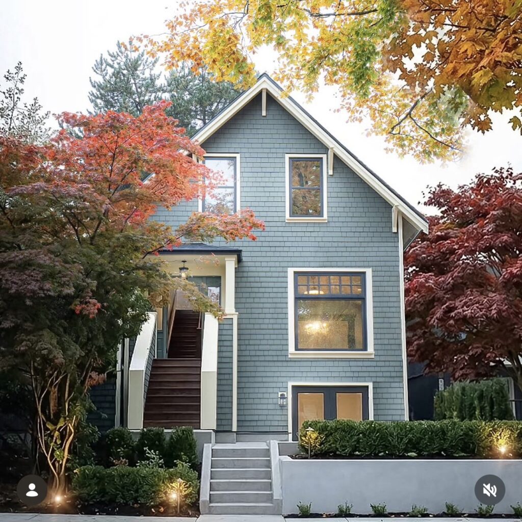 Freshly painted craftsman style home exterior in Port Coquitlam