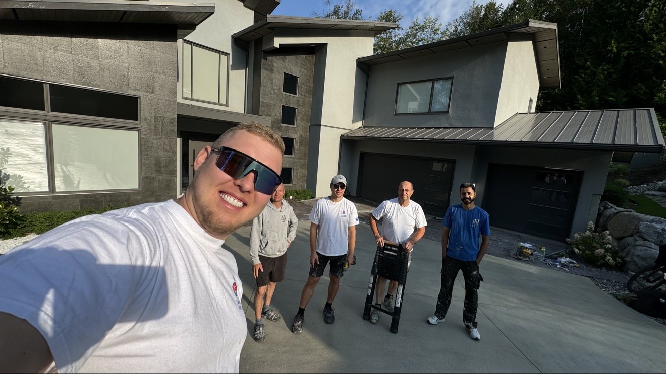 Exceptional Painting crew selfie on site
