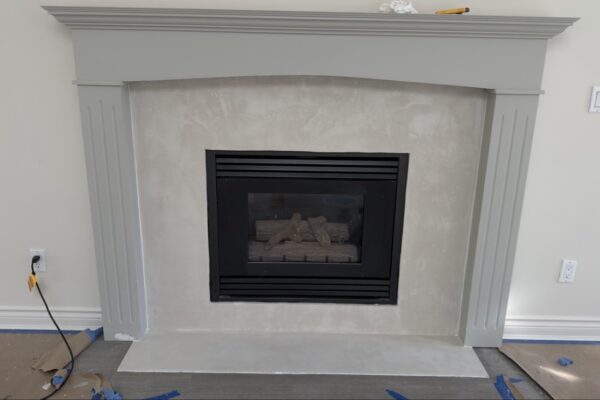 Freshly painted fireplace mantel Vancouver BC